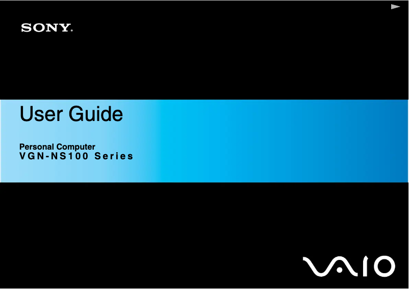 Page 1 de la notice Manuel utilisateur Sony Vaio VGN-NS135E