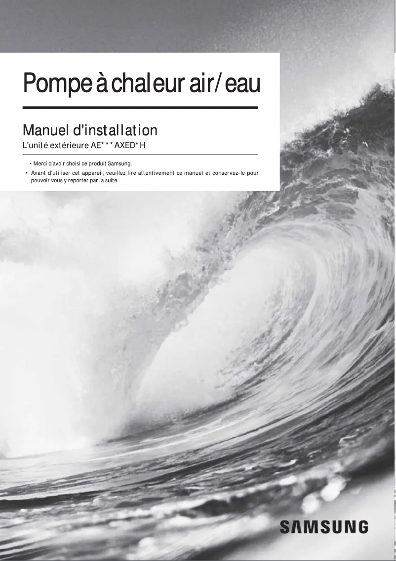 Página 1 del manual Manual de usuario Samsung AE160AXEDGH