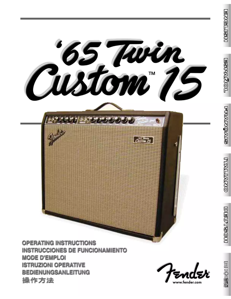 Page 1 de la notice Manuel utilisateur Fender '65 Twin Custom 15