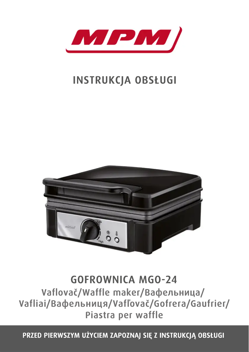 Page 1 de la notice Manuel utilisateur MPM MGO-24