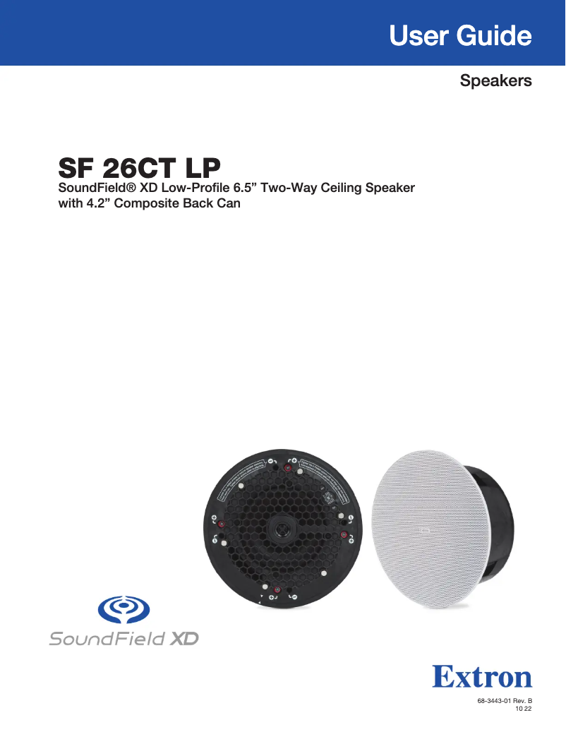 Page 1 de la notice Manuel utilisateur Extron SF 26CT LP