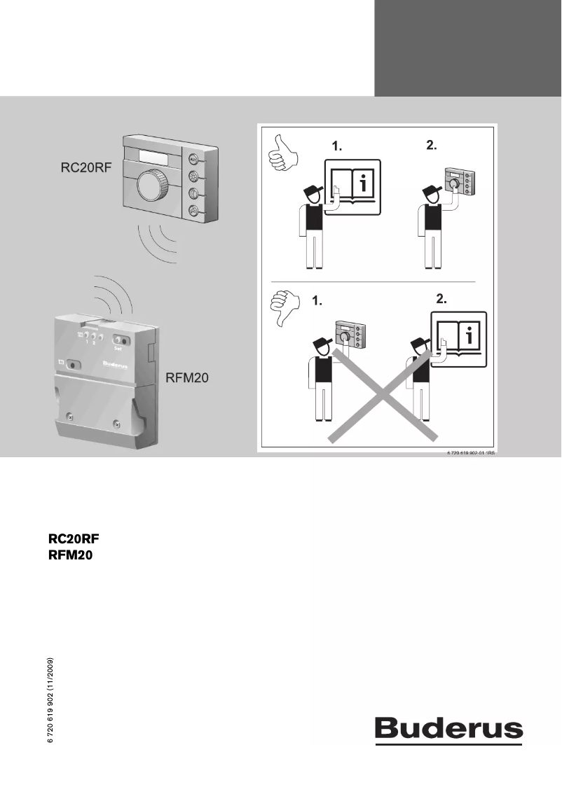 Página 1 del manual Manual de usuario Buderus RC20RF