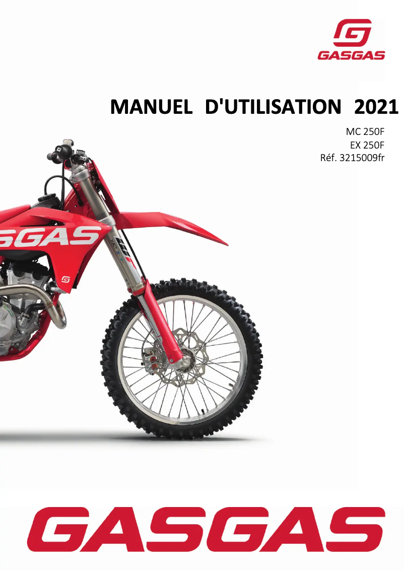 Página 1 del manual Manual de usuario GasGas EX 250F (2021)