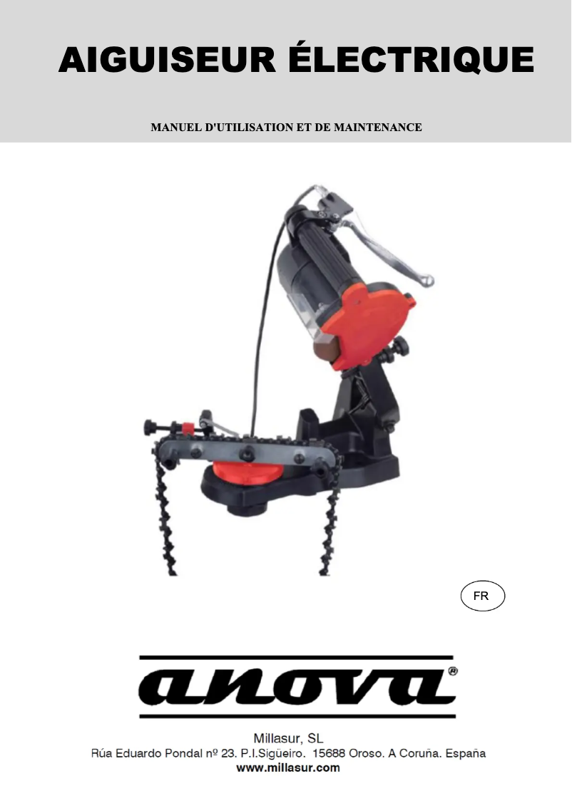 Page 1 de la notice Manuel utilisateur Anova AF1331