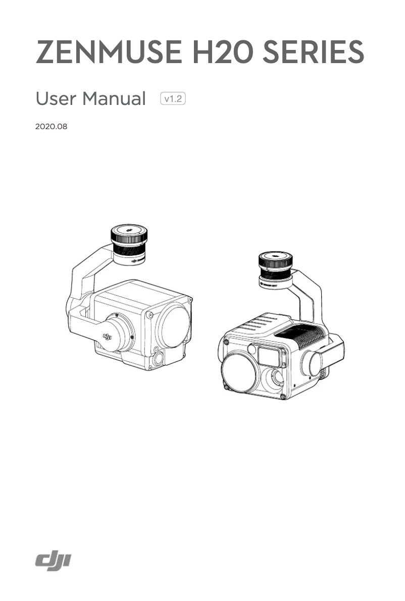 Page 1 de la notice Manuel utilisateur DJI Zenmuse H20
