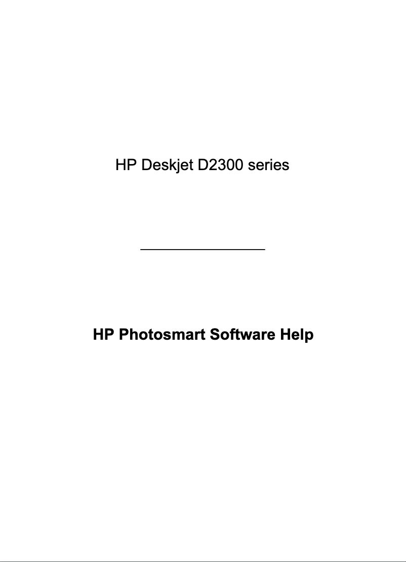 Page n°1 - Manuel utilisateur HP Deskjet D2330
