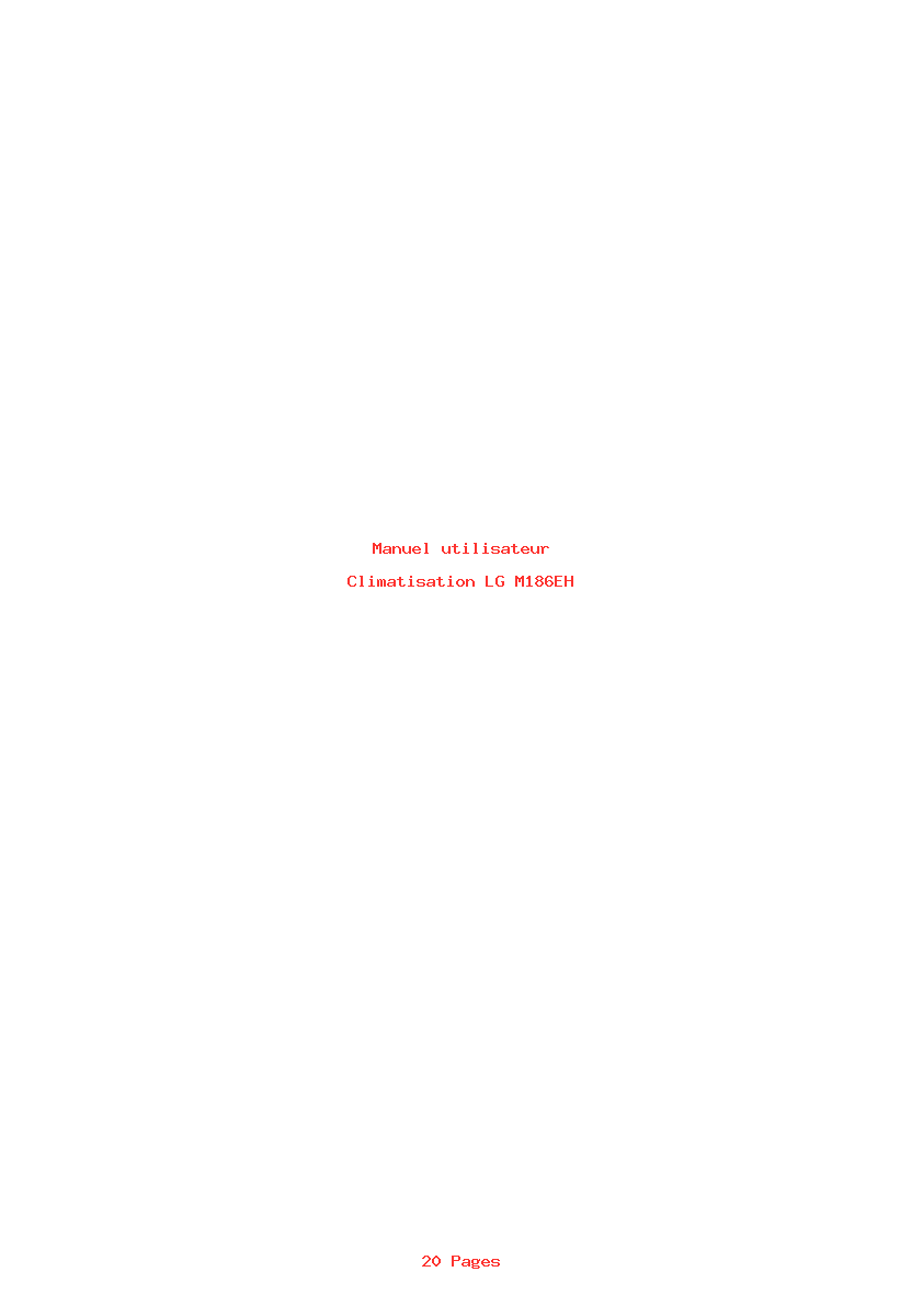 Page 1 de la notice Manuel utilisateur LG M186EH