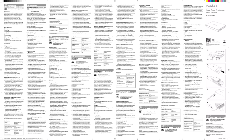 Page 1 de la notice Manuel utilisateur Nedis HDDE25310RD