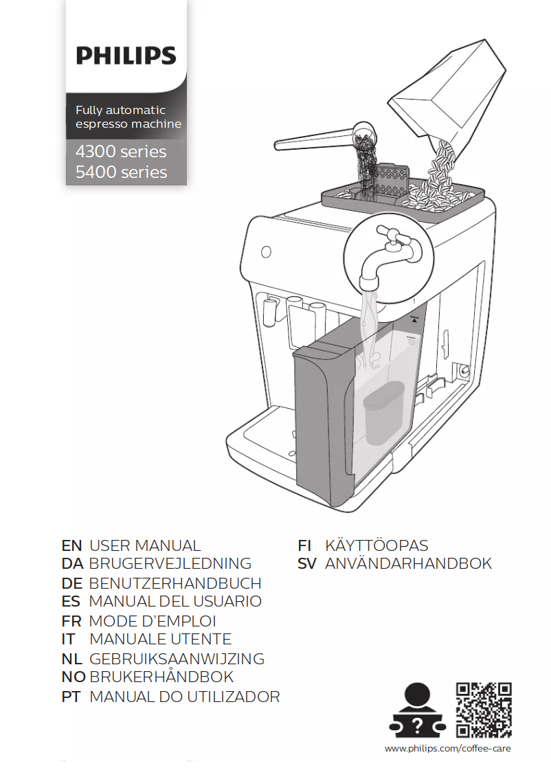 Page 1 de la notice Manuel utilisateur Philips 5400 Series EP5447