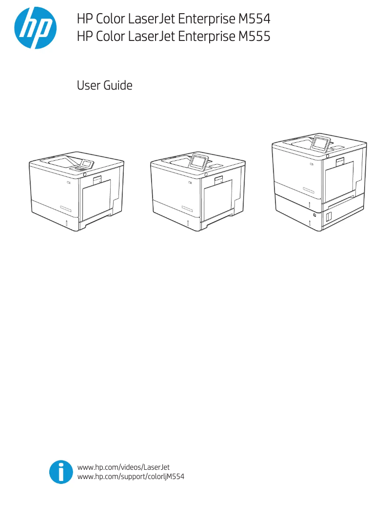 Page n°1 - Manuel utilisateur HP Color LaserJet Enterprise M554dn