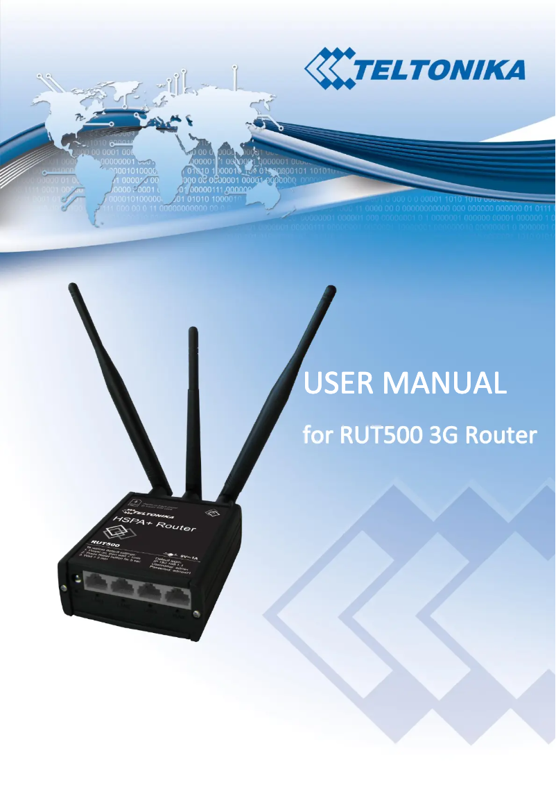 Page 1 de la notice Manuel utilisateur Teltonika RUT500