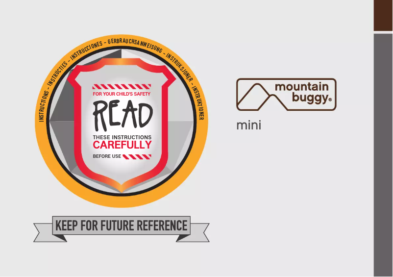 Page 1 of the manual User Manual Mountain Buggy MB Mini