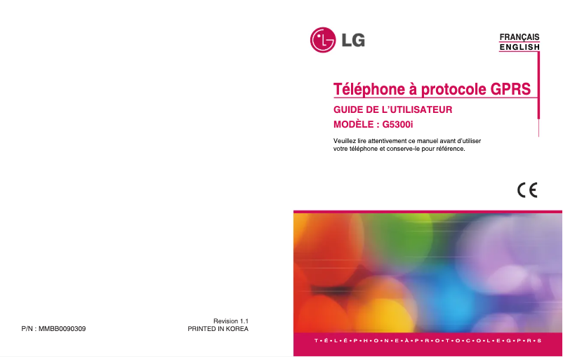 Page 1 de la notice Manuel utilisateur LG G5300I