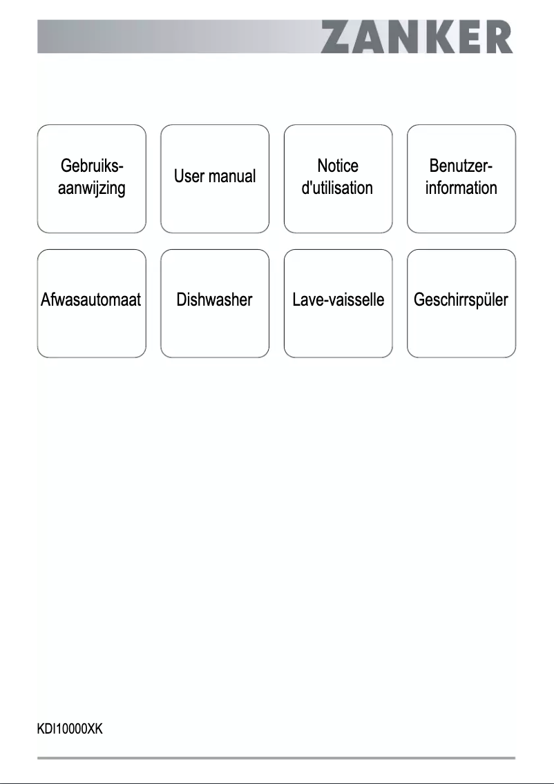 Page 1 de la notice Manuel utilisateur Zanker KDI10000XK