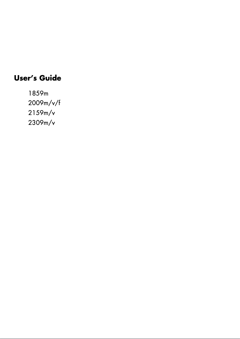Page 1 of the manual User Manual HP 2009m