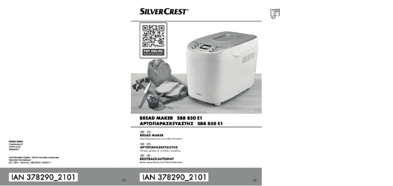 Page 1 de la notice Manuel utilisateur SilverCrest SBB 850 E1