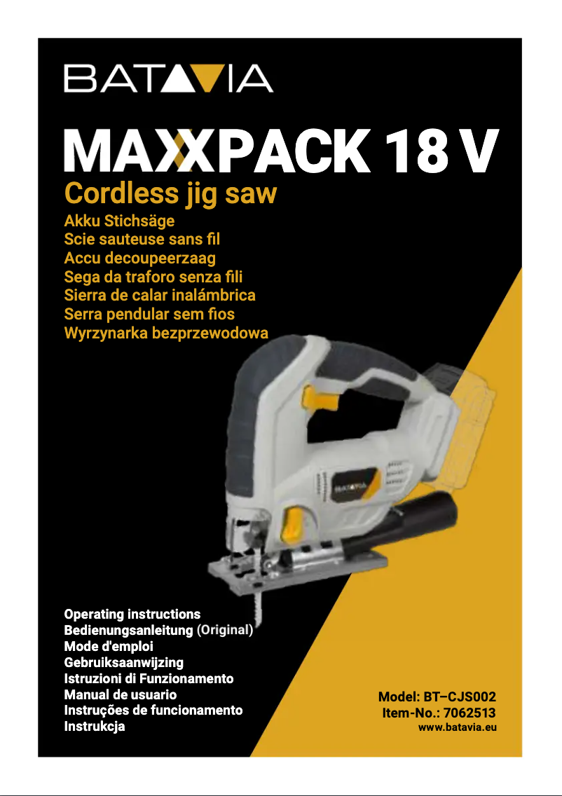 Page 1 of the manual User Manual Batavia BT–CJS002