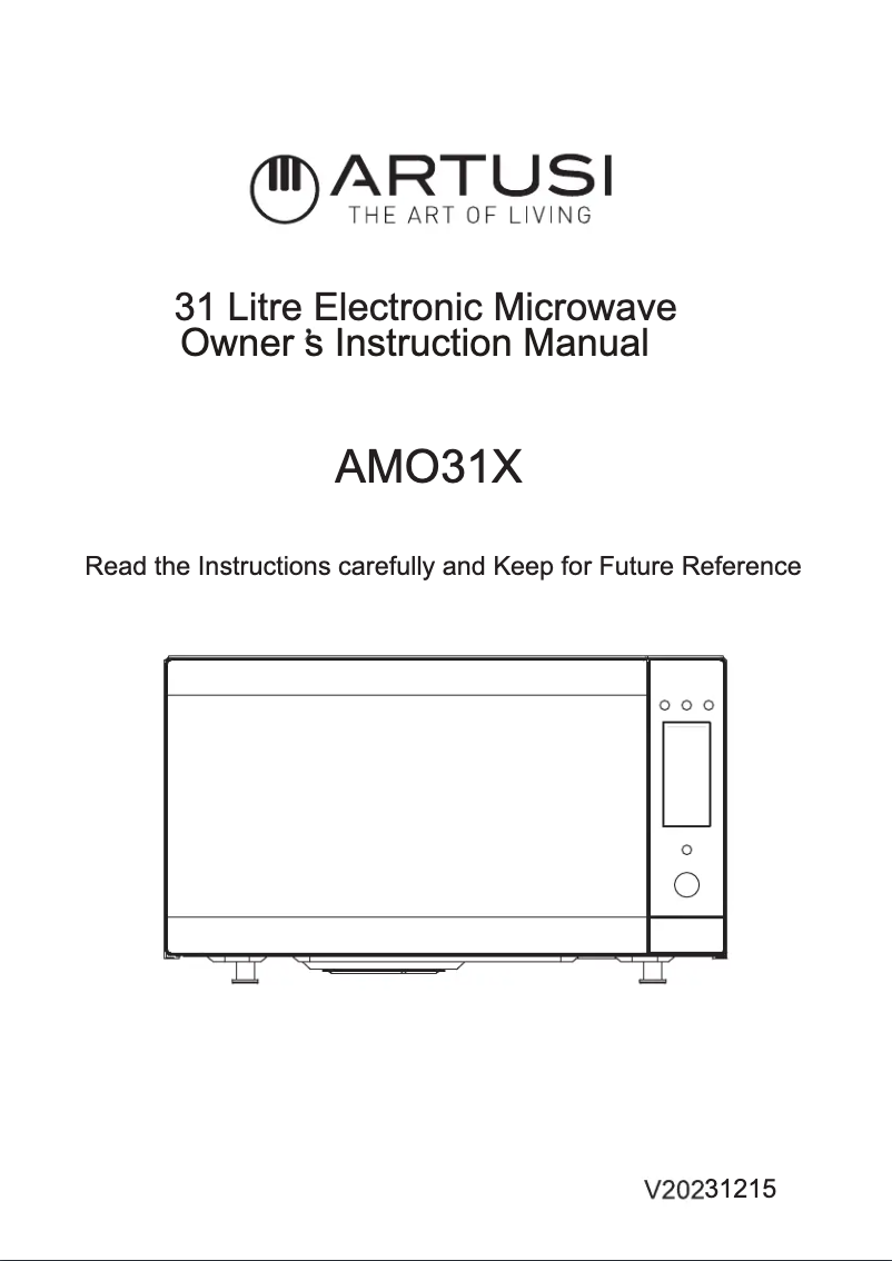 Page 1 de la notice Manuel utilisateur Artusi AMO31X