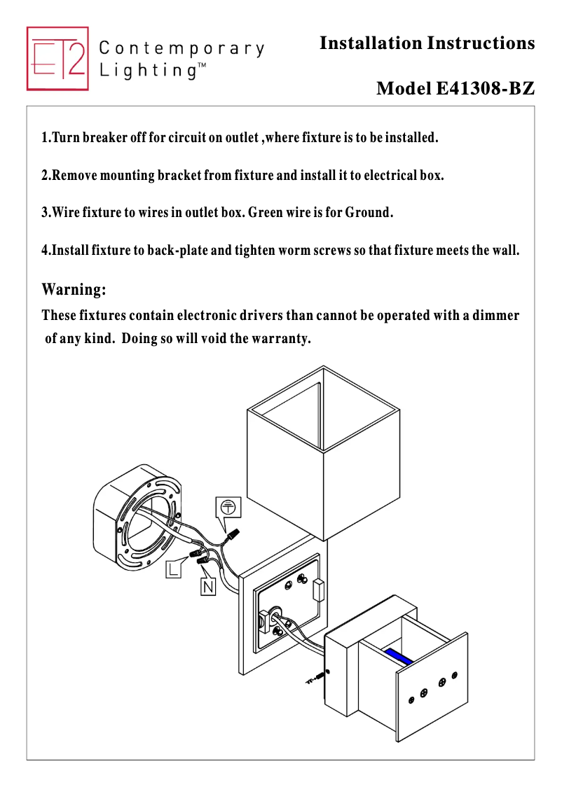 Página 1 del manual Manual de usuario ET2 Alumilux E41308-BZ