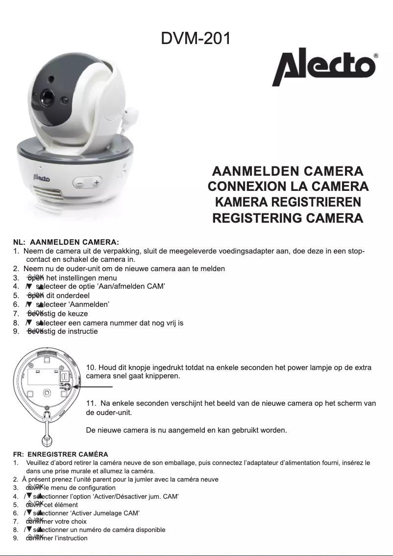Page 1 de la notice Manuel utilisateur Alecto DVM-201