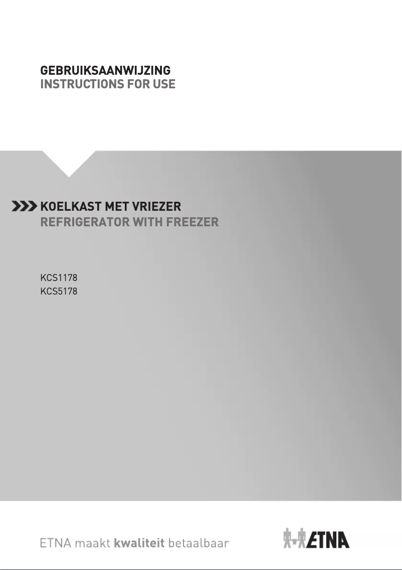 Page 1 de la notice Manuel utilisateur Etna KCS5178