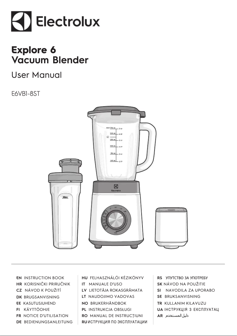 Page 1 de la notice Manuel utilisateur Electrolux E6VB1-8ST
