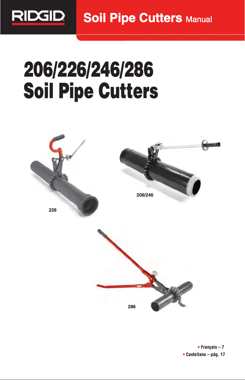 Página 1 del manual Manual de usuario Ridgid 246