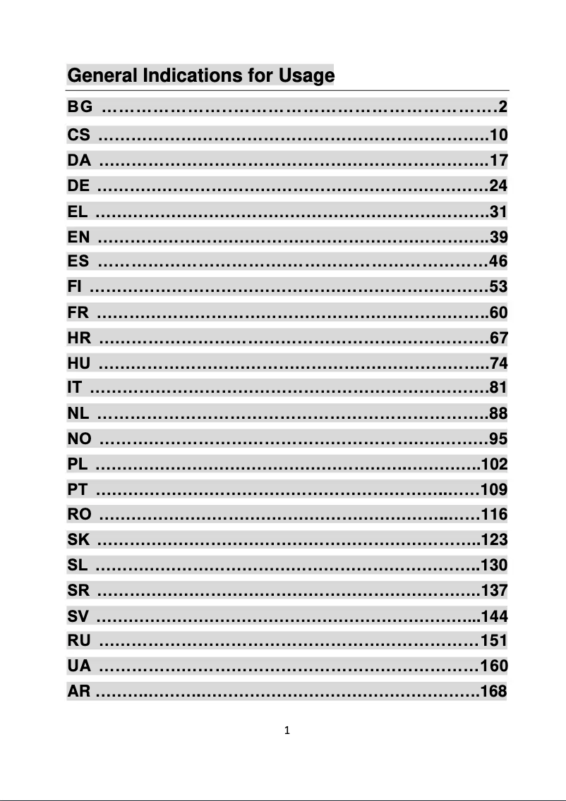 Página 1 del manual Manual de usuario Candy BM 18M DC EV