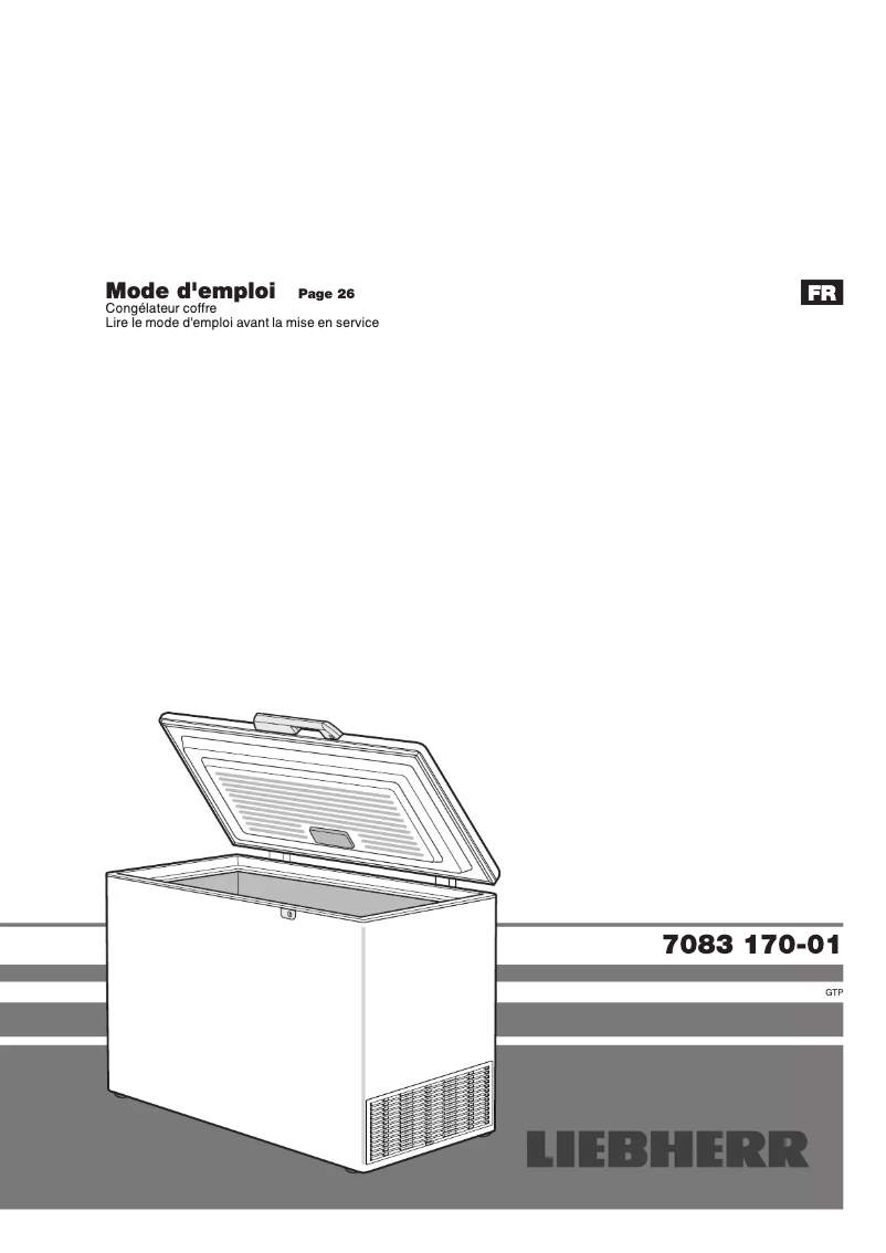 Page 1 de la notice Manuel utilisateur Liebherr GTP 2756 Premium