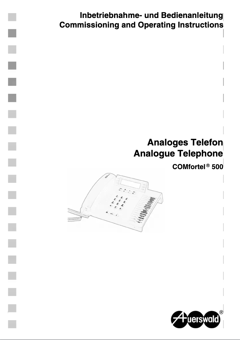 Imagen de la primera página del manual del dispositivo COMfortel 500