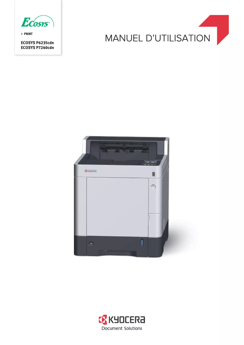 Page 1 de la notice Manuel utilisateur Kyocera ECOSYS P6235cdn