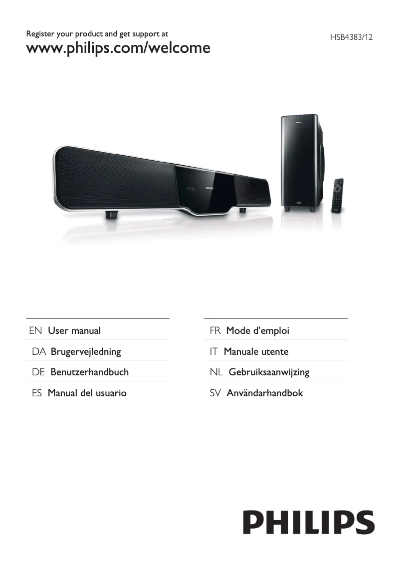 Página 1 del manual Manual de usuario Philips HSB4383