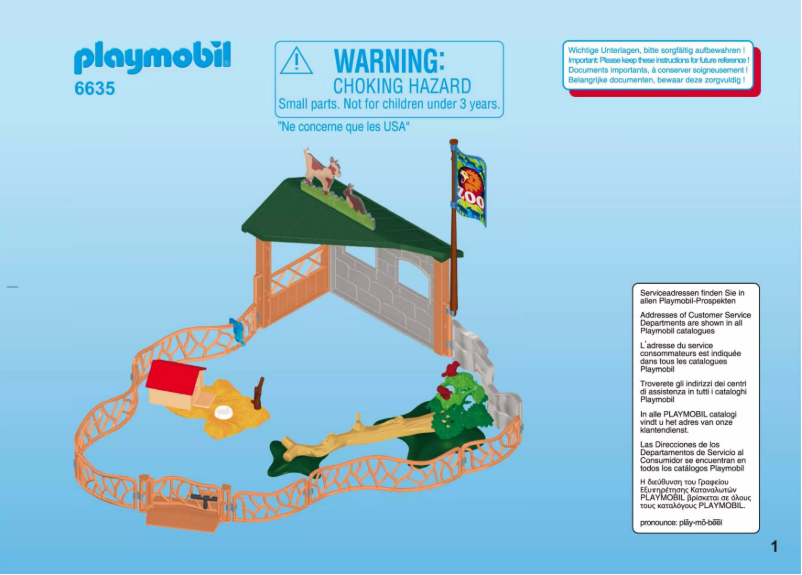 Page 1 of the manual User Manual Playmobil City Life Children's Petting Zoo