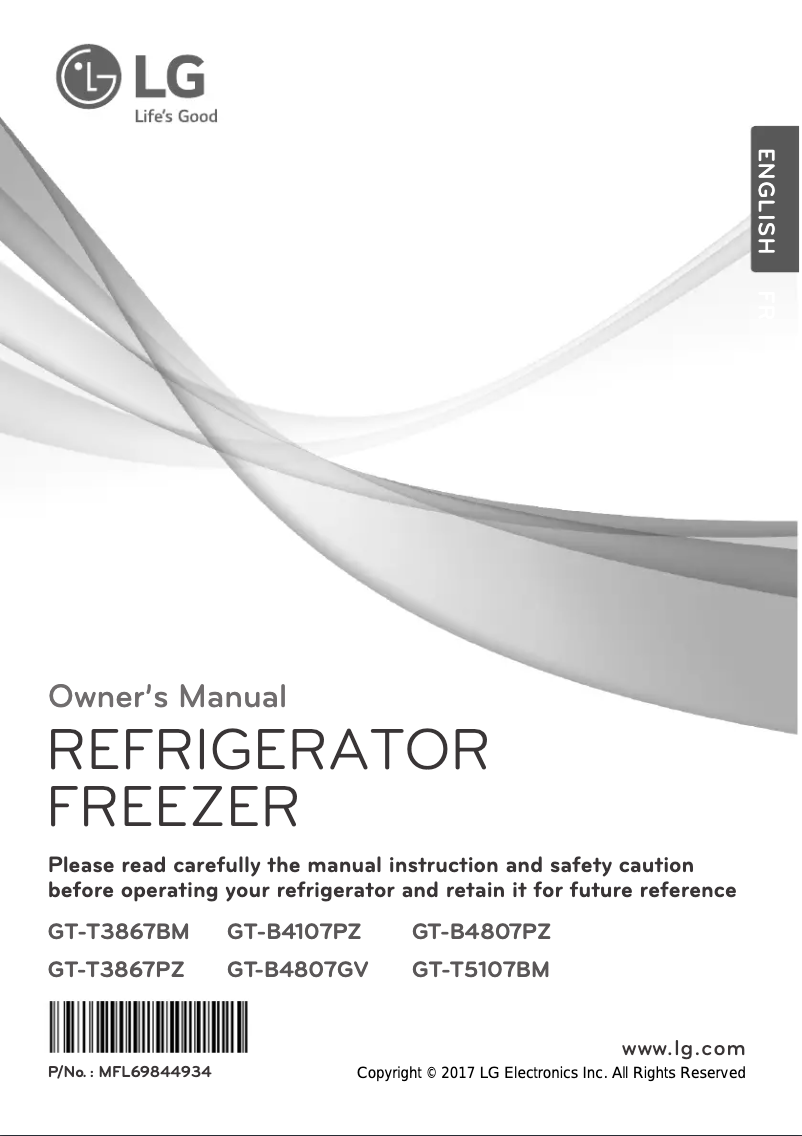 Page 1 de la notice Manuel utilisateur LG GT-T3867PZ