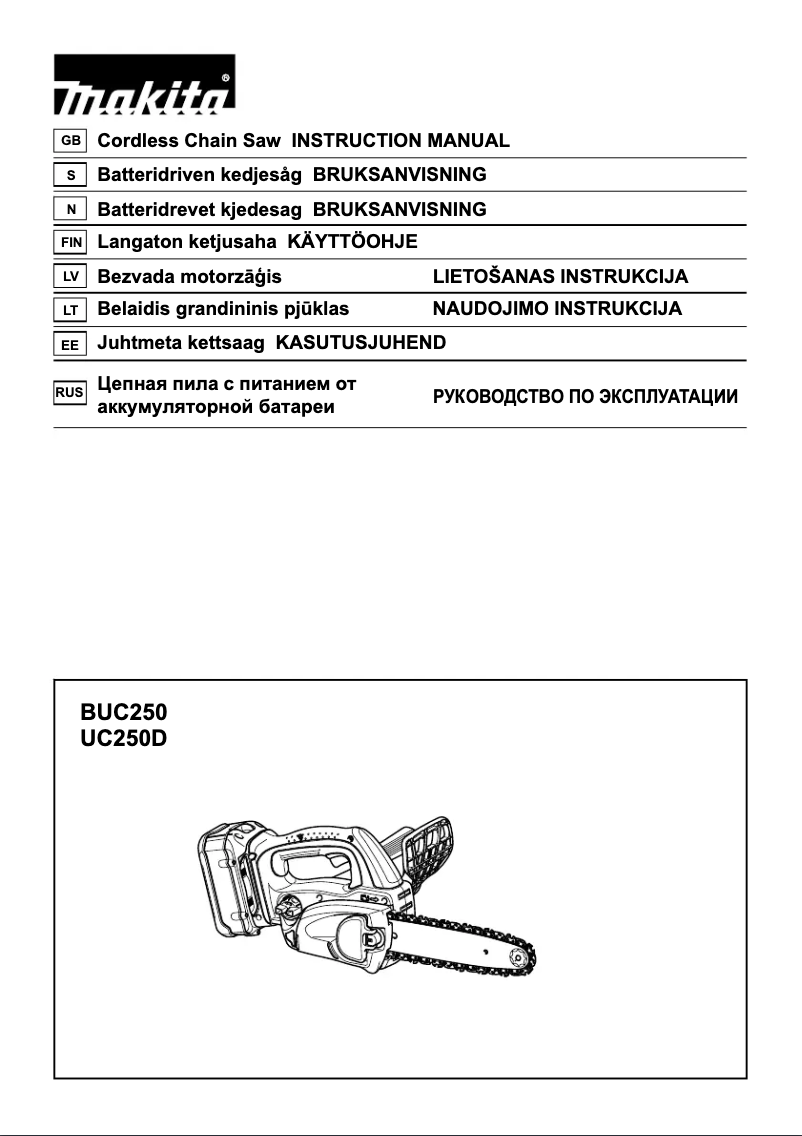 Página 1 del manual Manual de usuario Makita UC250D