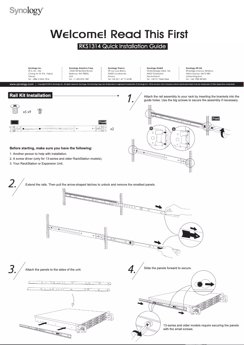 Página 1 del manual Manual de usuario Synology RKS1314