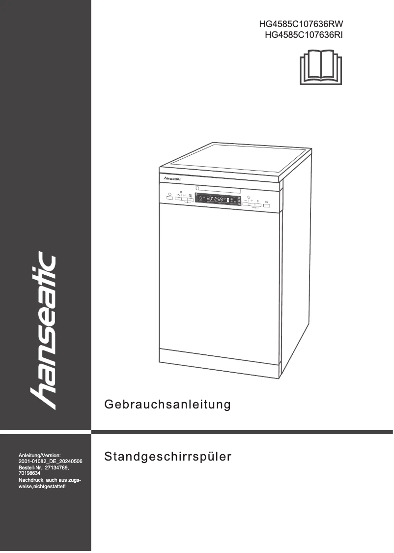 Page 1 de la notice Manuel utilisateur Hanseatic HG4585C107636RI