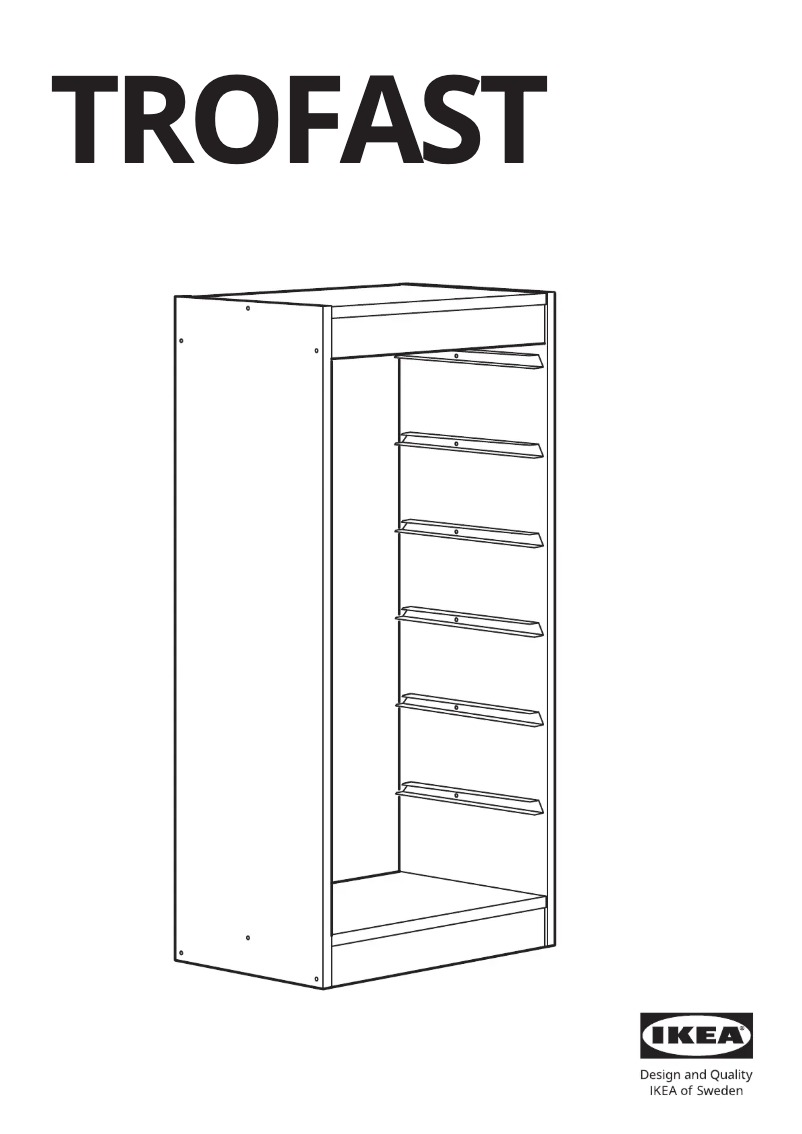 Page 1 de la notice Manuel utilisateur Ikea TROFAST 705.763.34
