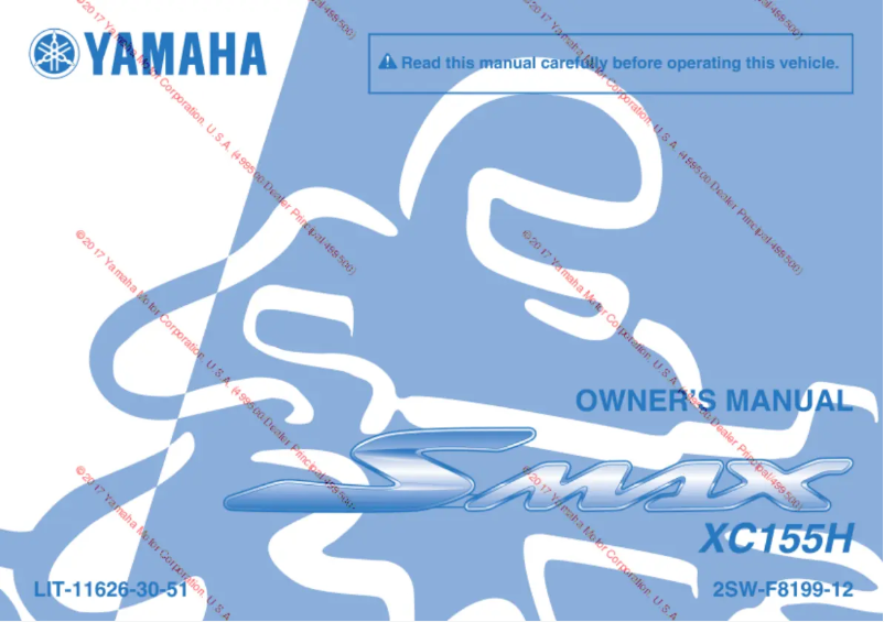 Page 1 de la notice Manuel utilisateur Yamaha Smax (2017)