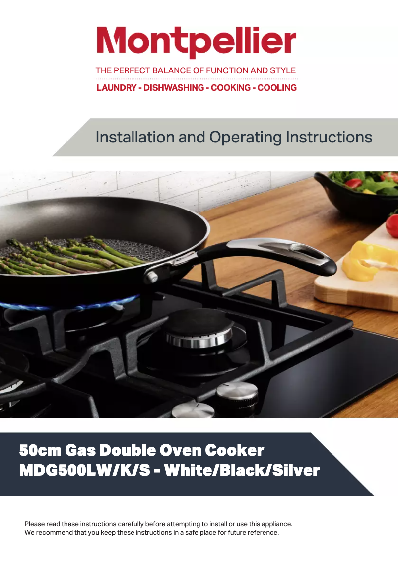 Page 1 de la notice Manuel utilisateur Montpellier MDG500LS