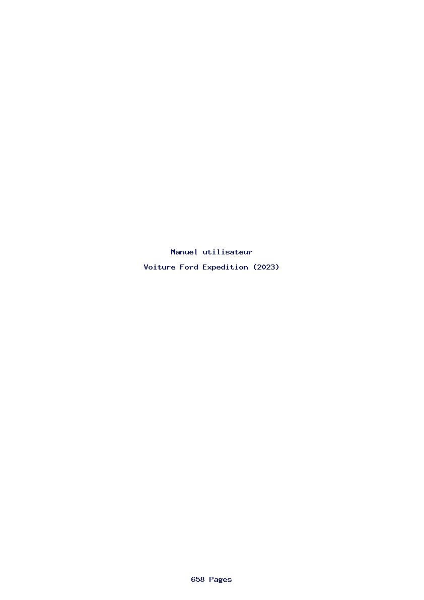 Page 1 de la notice Manuel utilisateur Ford Expedition (2023)
