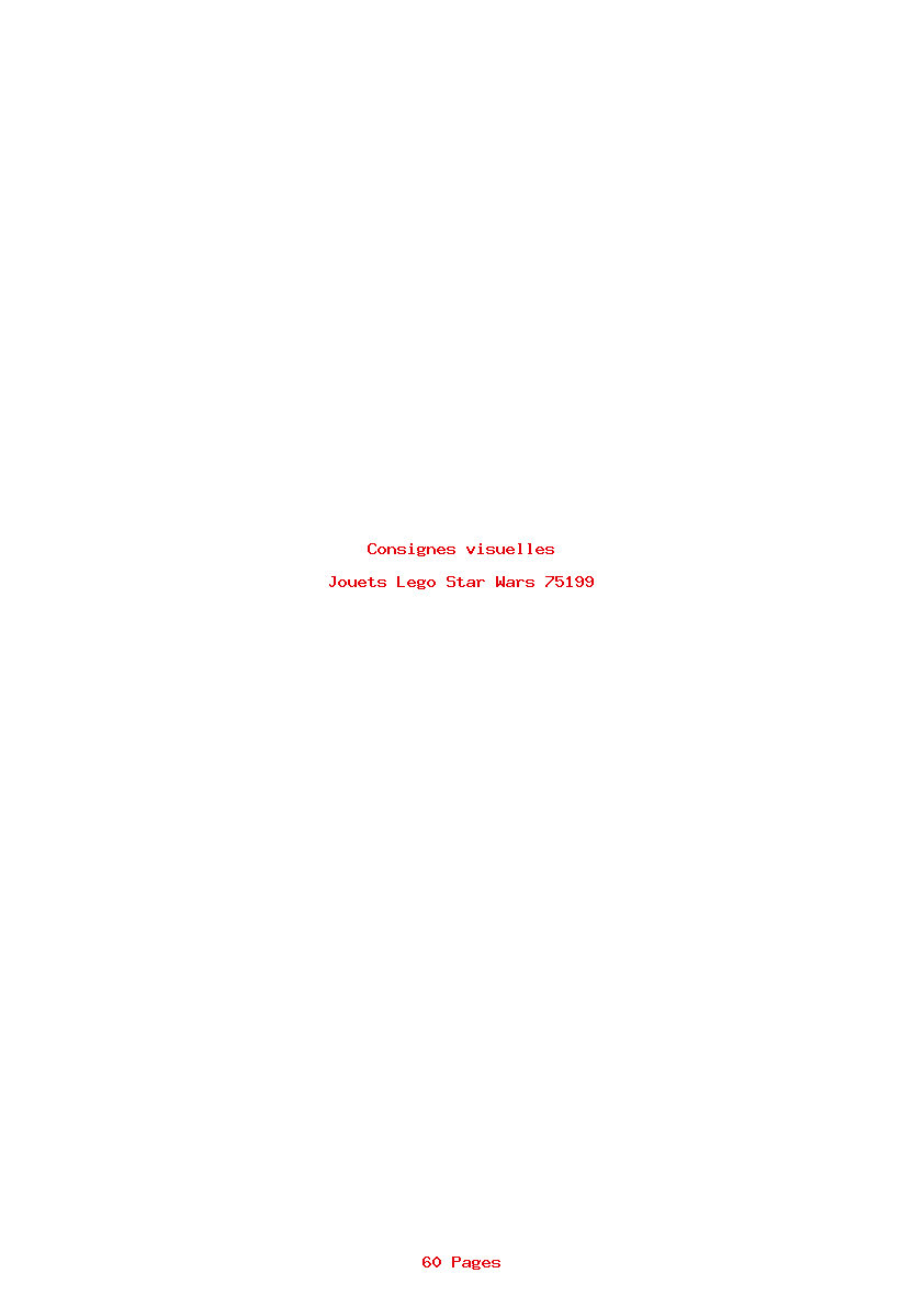 Page 1 de la notice Consignes visuelles Lego Star Wars 75199