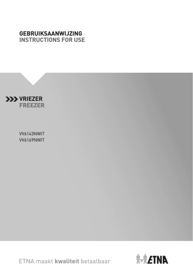 Page 1 de la notice Manuel utilisateur Etna VV6143NWIT