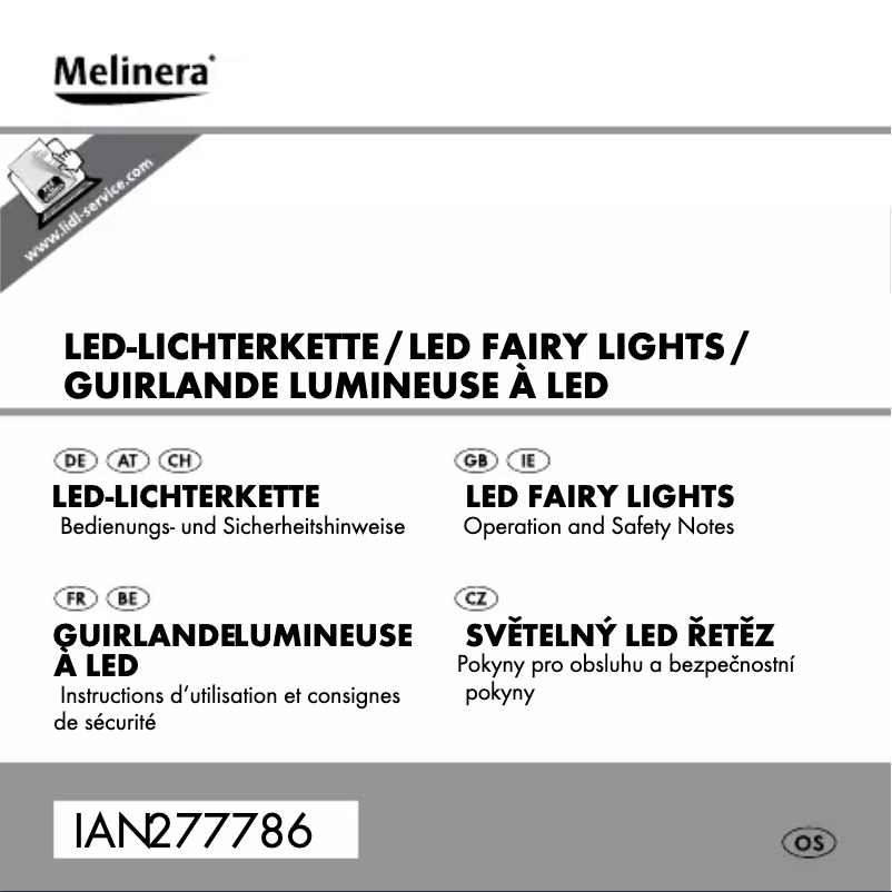 Page 1 de la notice Manuel utilisateur Melinera IAN 277786