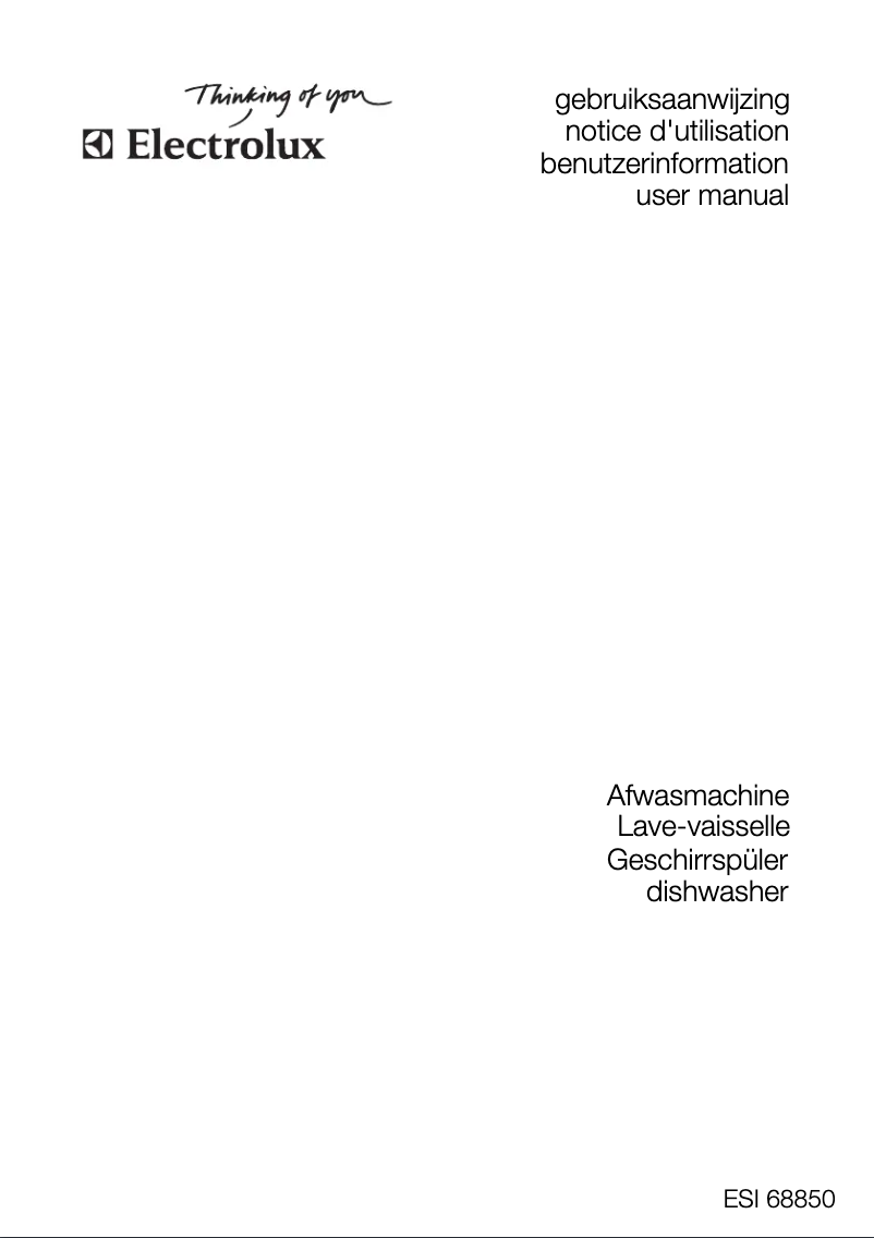 Página 1 del manual Manual de usuario Electrolux ESI68850X