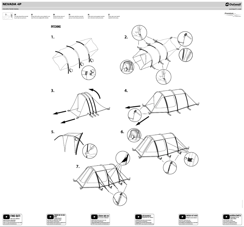 Page 1 de la notice Guide d'installation Outwell Nevada 4P