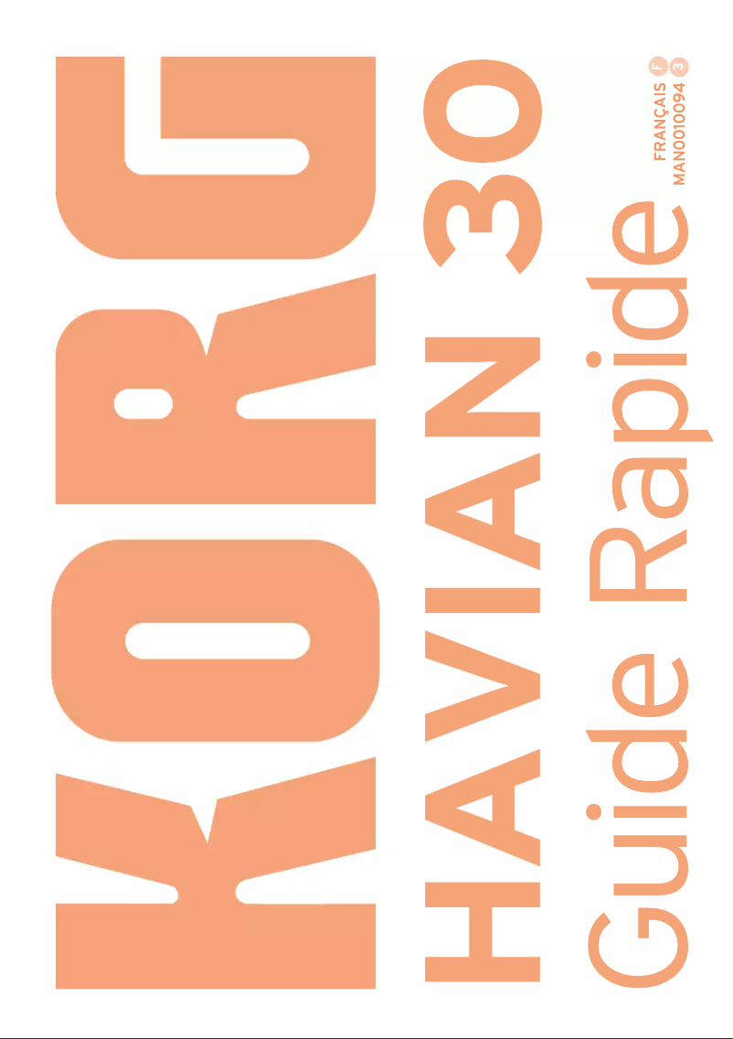 Page 1 de la notice Manuel utilisateur Korg HAVIAN 30