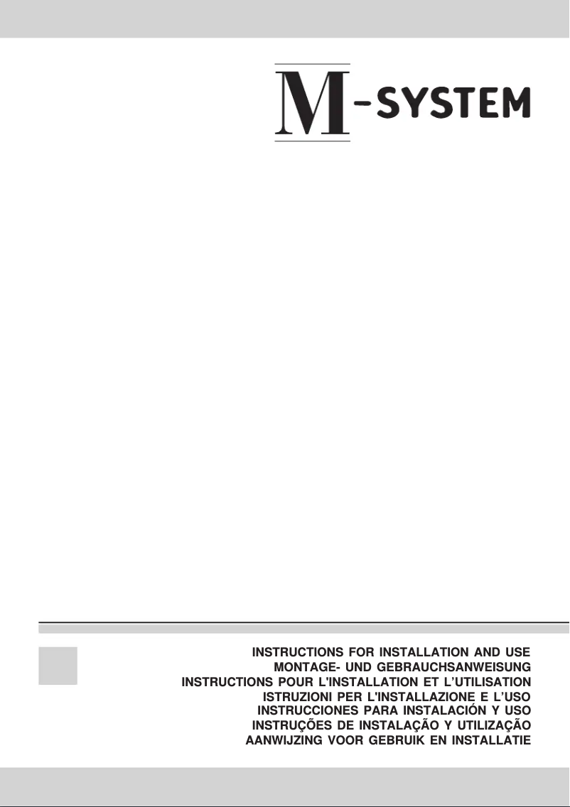 Page 1 de la notice Manuel utilisateur M-System MSU-50