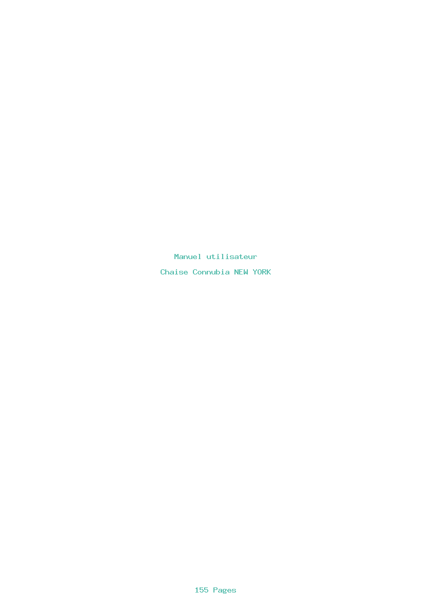 Page 1 de la notice Manuel utilisateur Connubia NEW YORK