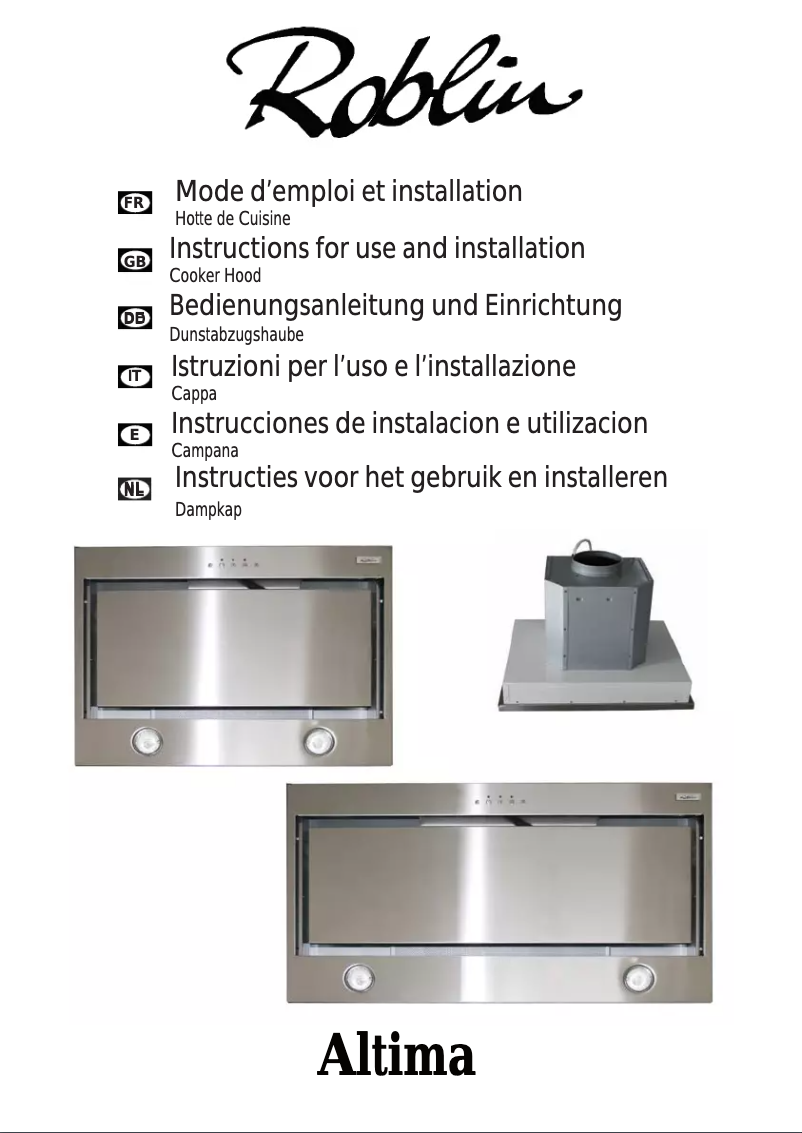 Page 1 de la notice Manuel utilisateur Roblin Altima/2 77